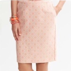 Peach Banana Republic pencil skirt